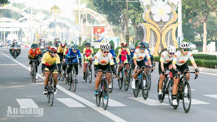 Xe đạp nữ tiếp tục là môn thể thao mũi nhọn của An Giang tại kỳ đại hội lần này. Ảnh: LÊ TRUNG HIẾU