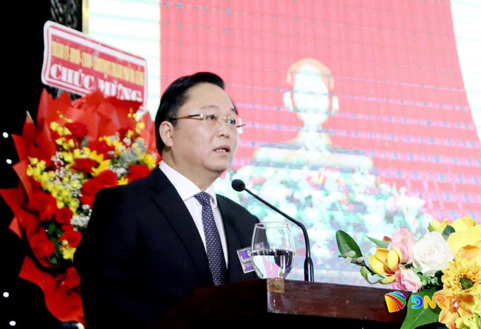 Chủ tịch Ủy ban MTTQ Việt Nam thành phố Lê Trí Thanh chỉ đạo tại đại hội. Ảnh: TRỌNG HUY