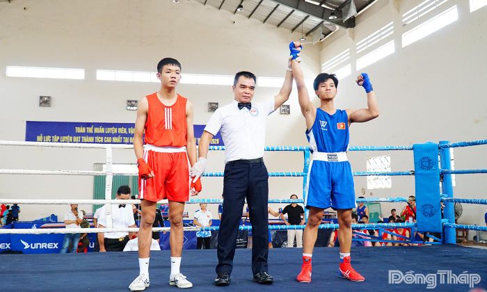 Các vận động viên tham gia thi đấu môn Boxing tại Đại hội Thể dục thể thao tỉnh Đồng Tháp lần thứ I năm 2026.