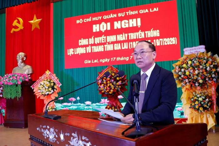  Bí thư Tỉnh ủy Thái Đại Ngọc phát biểu tại hội nghị. Ảnh: H.P 