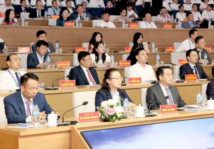 Các đồng chí lãnh đạo Trung ương, lãnh đạo tỉnh tham dự hội nghị.
