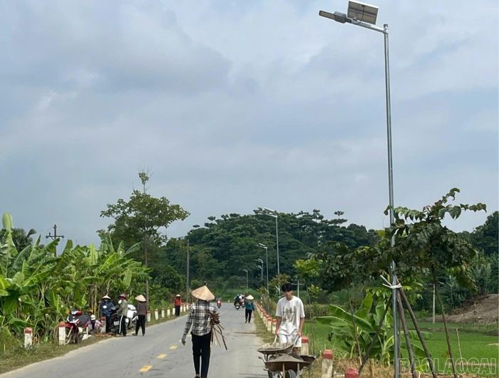 Hội Liên hiệp Phụ nữ xã Bảo Hà thực hiện mô hình “Tuyến đường hoa tự quản”.