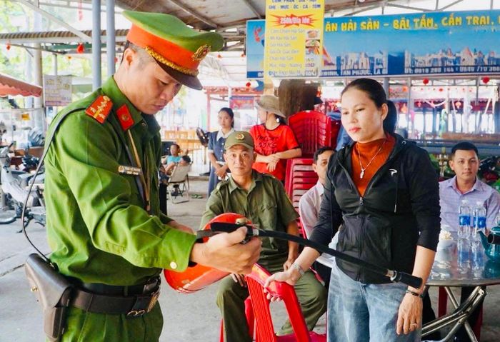 Công an phường Phước Hội tuyên truyền về phòng cháy, chữa cháy