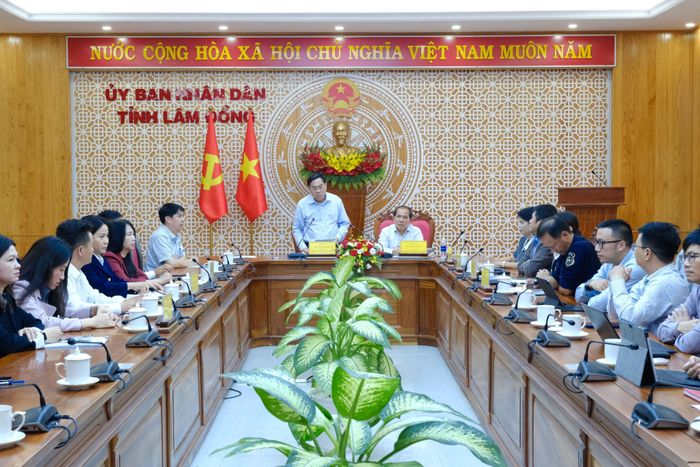 Quang cảnh hội nghị tại điểm cầu Lâm Đồng