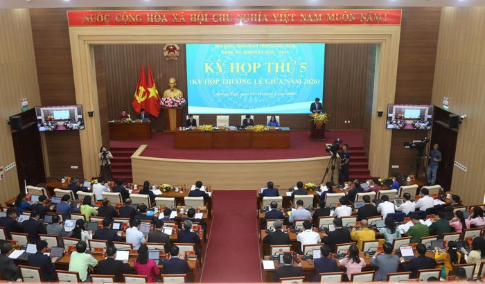 Kỳ họp thứ 5, HĐND tỉnh Quảng Ngãi khóa XIV, nhiệm kỳ 2026 - 2031 khai mạc sáng 17/7.