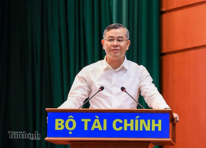 Bộ trưởng Bộ Tài chính Ngô Văn Tuấn phát biểu tại Hội nghị. Ảnh: Đức Thanh