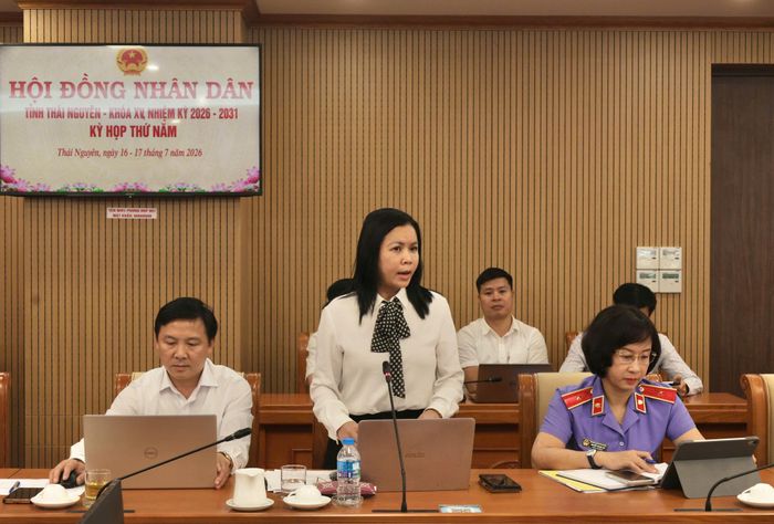 Các đại biểu thảo luận tổ tại Kỳ họp thứ Năm, HĐND tỉnh Thái Nguyên khóa XV. Ảnh: Nguyễn Ánh