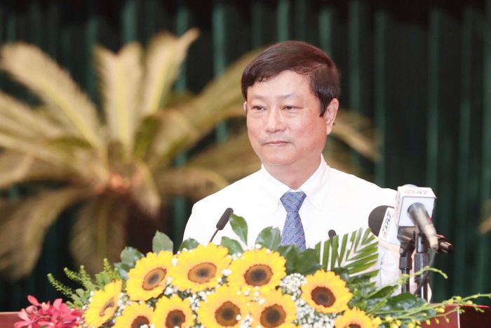Chủ tịch HĐND TP. Hồ Chí Minh Võ Văn Minh phát biểu tại buổi gặp mặt. Ảnh: Tiến Long