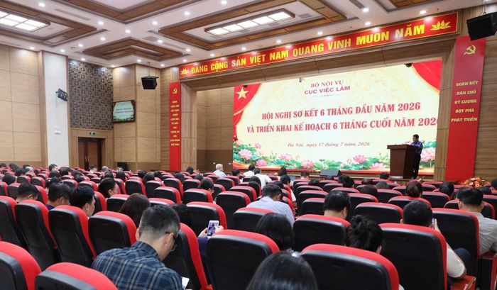 Cục Việc làm tổ chức Hội nghị sơ kết công tác 6 tháng đầu năm, triển khai nhiệm vụ 6 tháng cuối năm 2026. Ảnh BN