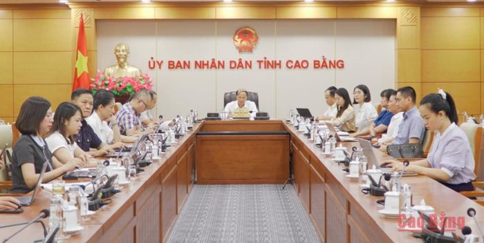 Các đại biểu tham dự hội nghị tại điểm cầu tỉnh.