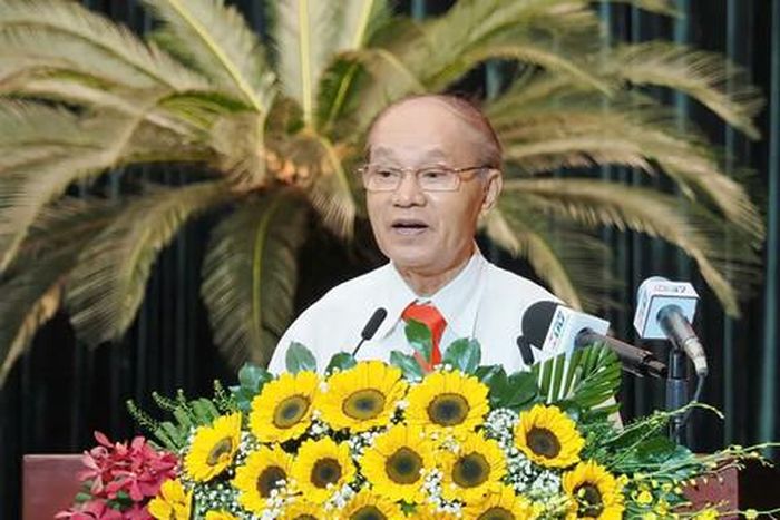 Ông Trần Hồi Sinh, thương binh hạng 4/4, phát biểu