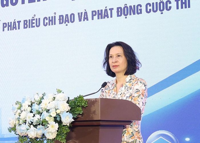 PGS.TS. Nguyễn Thị Liên Hương, Thứ trưởng Bộ Y tế phát biểu tại buổi lễ. Ảnh: Trọng Tiến