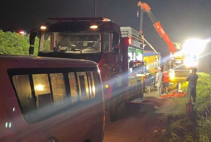 Hiện trường vụ tai nạn. (Ảnh: Phạm Quốc Việt)