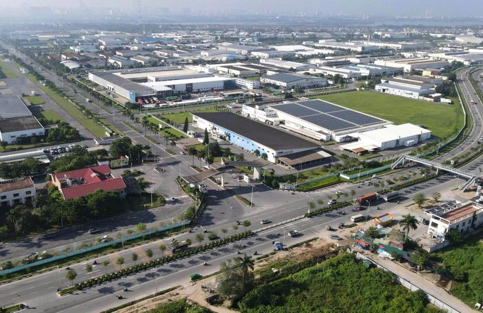 Đến tháng 6-2026, thành phố Hà Nội thu hút khoảng 3,163 tỷ USD vốn đầu tư trực tiếp nước ngoài, vượt 116% chỉ tiêu của cả năm. Trong ảnh: Một góc Khu công nghiệp Thăng Long (xã Thiên Lộc). Ảnh: Phạm Hùng