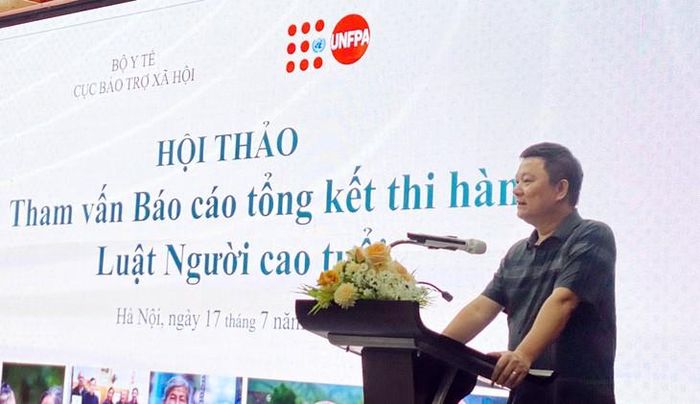 Cục trưởng Cục Bảo trợ xã hội (Bộ Y tế) Tô Đức phát biểu khai mạc Hội thảo.