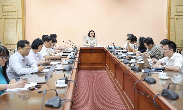 Quang cảnh cuộc họp tại điểm cầu Bộ Y tế.