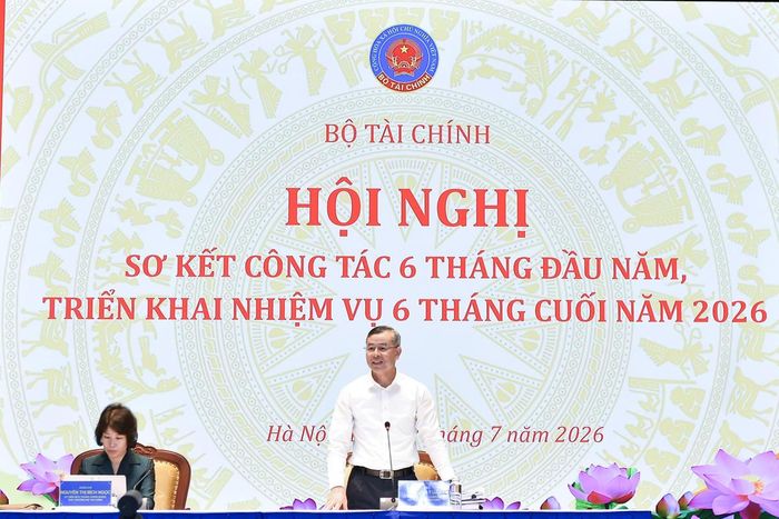Bộ Tài chính tổ chức Hội nghị sơ kết công tác 6 tháng đầu năm, triển khai nhiệm vụ 6 tháng cuối năm 2026. Ảnh: MOF.