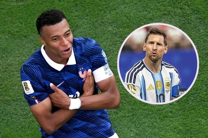 Messi đang tạm dẫn Mbappe.