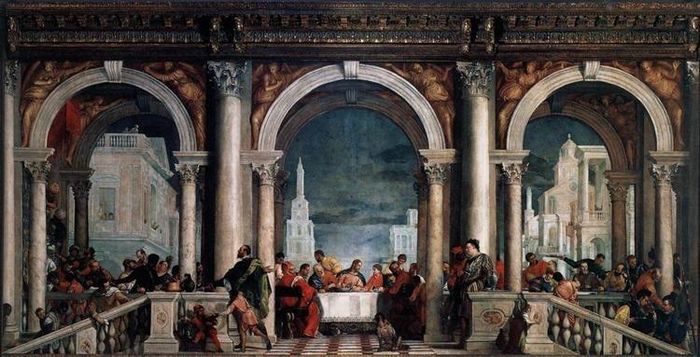  Bức tranh Đại tiệc tại nhà Levi được họa sĩ Paolo Veronese vẽ năm 1573. Ảnh: wikiart. 