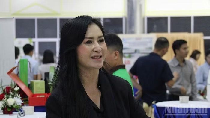 Bà Mukdavanh Keovilay, đại diện Công ty TNHH xuất nhập khẩu PDL của Lào. (Ảnh: DUY TOÀN)