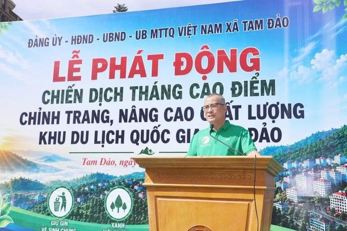 Đồng chí Bí thư Tỉnh ủy Phú Thọ Phạm Đại Dương phát biểu tại lễ phát động.