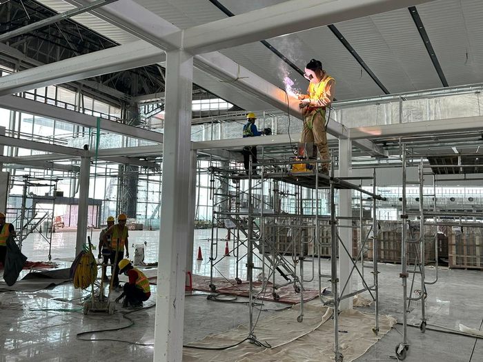  Nhân công tập trung thi công nước rút các hạng mục, sẵn sàng cho ngày sân bay Long Thành khai thác thương mại 
