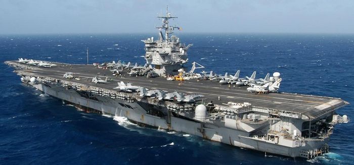 Tàu sân bay hạt nhân USS Enterprise của Mỹ. Ảnh: seaforces