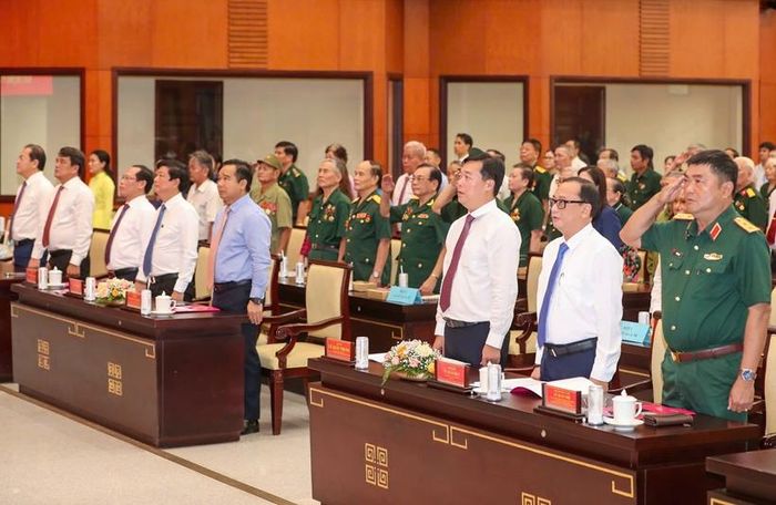  Đại biểu dự họp mặt người có công với cách mạng tiêu biểu tại TP Hồ Chí Minh. (Ảnh: AX)
