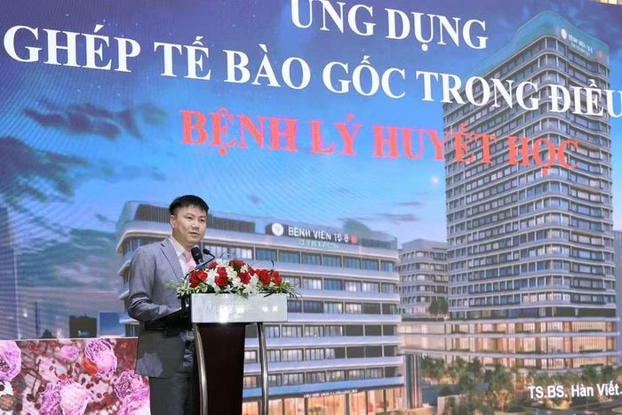 Tiến sỹ Hàn Viết Trung, Trung tâm Huyết học-Truyền máu - Bệnh viện 198 (Bộ Công An). (Ảnh: PV/Vietnam+)
