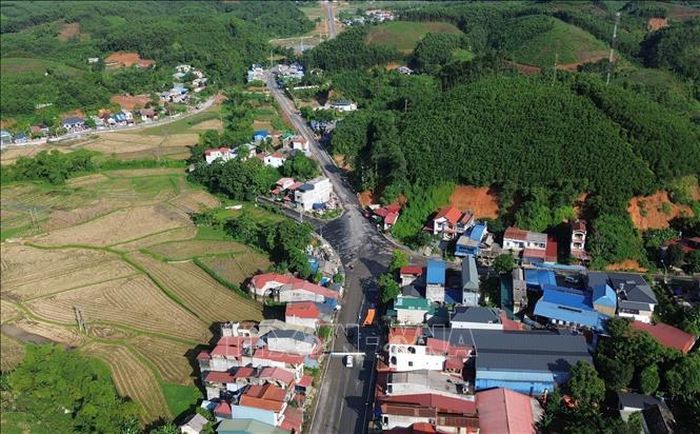 Điểm cuối tuyến là tiếp giáp với đường Hồ Chí Minh đoạn qua tỉnh Thái Nguyên. Ảnh: Quốc Khánh/TTXVN