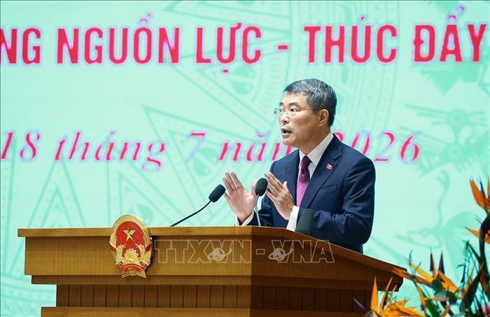 Thủ tướng Lê Minh Hưng kết luận Hội nghị Thường trực Chính phủ với cộng đồng doanh nghiệp. Ảnh: Dương Giang/TTXVN
