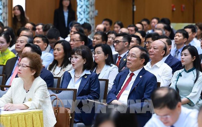 Các đại biểu tham dự Hội nghị Thường trực Chính phủ với cộng đồng doanh nghiệp. Ảnh: Dương Giang – TTXVN