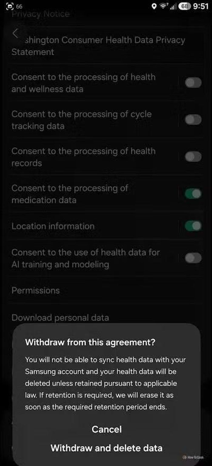 Cảnh báo trong ứng dụng Samsung Health (Nguồn: How-To Geek)