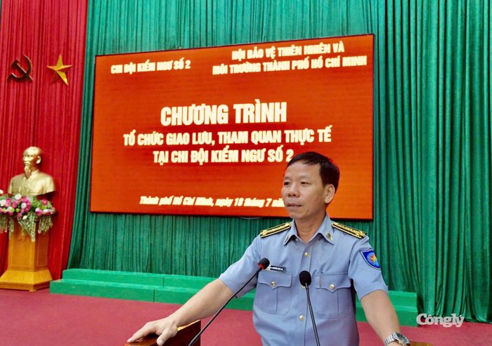 Ông Nguyễn Xuân Lai phát biểu tại buổi giao lưu.