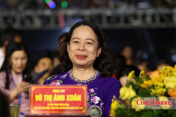 Ủy viên Ban Chấp hành Trung ương Đảng, Phó Chủ tịch nước Võ Thị Ánh Xuân tại lễ khai mạc.