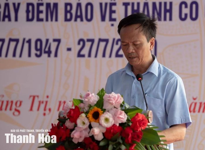 Phó Giám đốc Sở Văn hóa, Thể thao và Du lịch tỉnh Quảng Trị Mai Xuân Thành phát biểu tại buổi lễ.