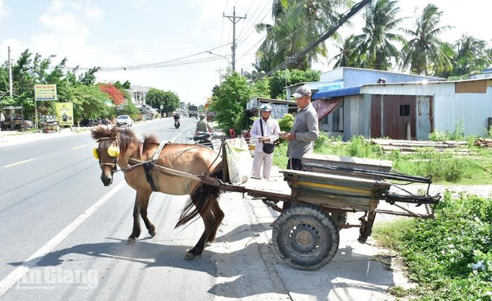 xe ngựa của anh Nonh Oanh No bắt đầu rời bến.