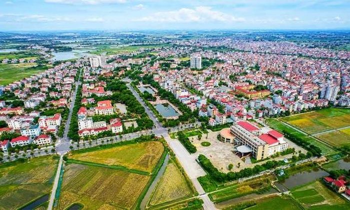 Hình ảnh trên cao Phường Yên Phong.