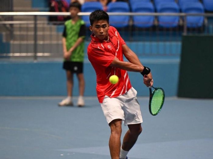 Vũ Hà Minh Đức lên tiếng để giúp Việt Nam có chiến thắng đầu tay ở Davis Cup năm nay. Ảnh: VTF