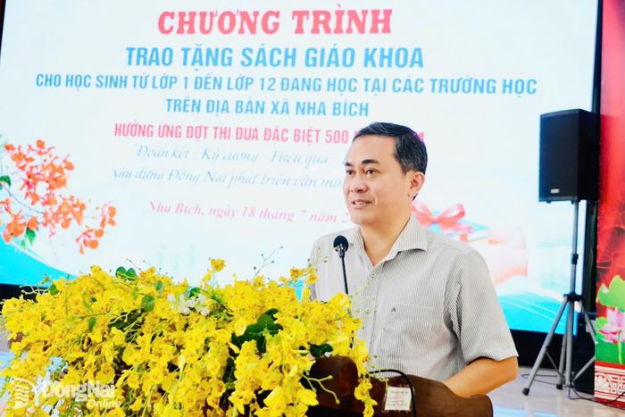 Ủy viên Ban Thường vụ Thành ủy, Phó Chủ tịch UBND thành phố Đồng Nai Lê Trường Sơn phát biểu tại chương trình. Ảnh: Bá Lợi
