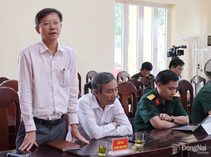 Lãnh đạo phường Bình Long hứa quyết tâm hỗ trợ, tạo thuận lợi nhất để các lực lượng thực hiện nhiệm vụ. Ảnh: Nguyệt Hà