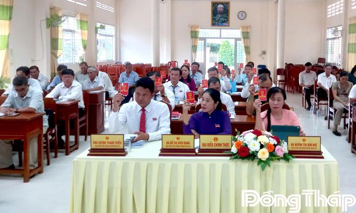 Đại biểu biểu quyết thông qua nghị quyết.