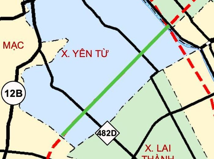 Tuyến đường sẽ mở trong phạm vi xã Yên Từ theo sơ đồ phương hướng phát triển kết cấu hạ tầng kỹ thuật tỉnh Ninh Bình.