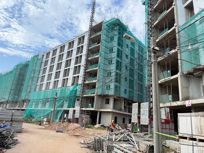 Dự án đang triển khai thi công 5/6 khối chung cư.