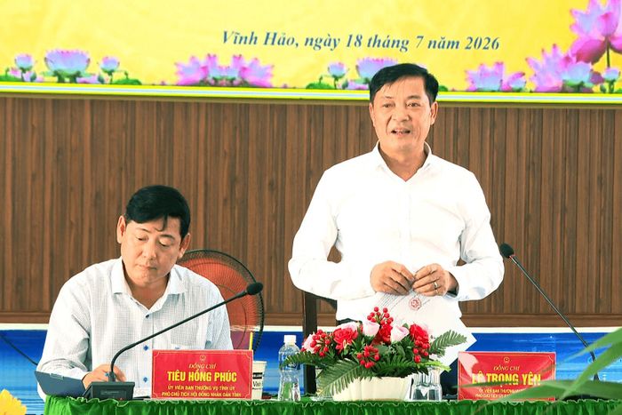 Đồng chí Lê Trọng Yên, Ủy viên Ban Thường vụ Tỉnh ủy, Phó Chủ tịch Thường trực UBND tỉnh phát biểu kết luận tại buổi làm việc