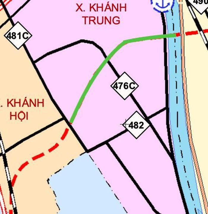 Tuyến đường sẽ mở ở trong phạm vi xã Khánh Trung trong tương lai theo sơ đồ phương hướng phát triển kết cấu hạ tầng kỹ thuật tỉnh Ninh Bình thời kỳ 2021 - 2030, tầm nhìn đến năm 2050