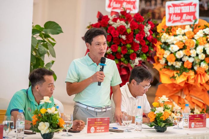Đại diện các hội Golf phát biểu tại Lễ công bố Giải Vô địch Hội Golf các tỉnh miền Trung và Tây Nguyên năm 2026