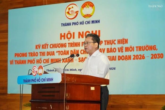 Ông Phạm Minh Tuấn, Phó Chủ tịch Ủy ban MTTQVN TP.HCM phát biểu