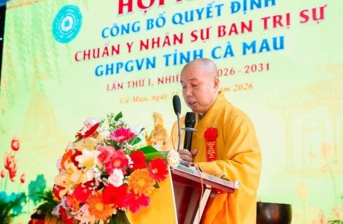 Thượng tọa Thích Giác Nghi phát biểu khai mạc