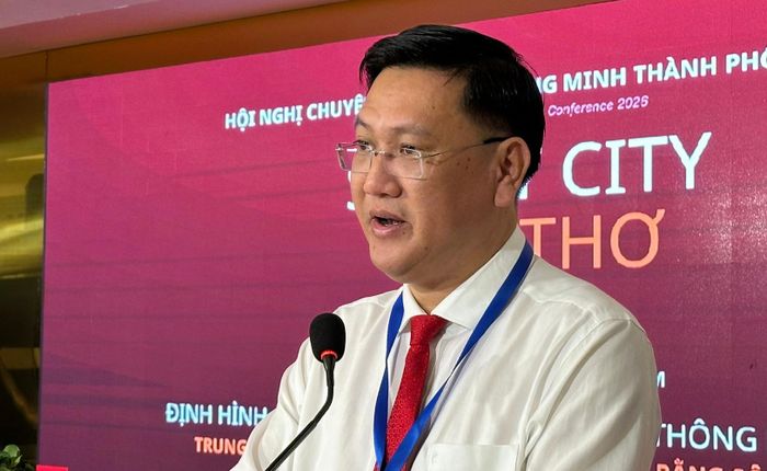 Ông Mai Văn Tân, Giám đốc Sở Xây dựng TP Cần Thơ phát biểu khai mạc hội nghị.